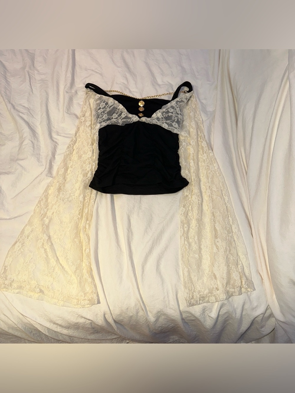 ROMWE Grunge Punk Lace Top Size Small